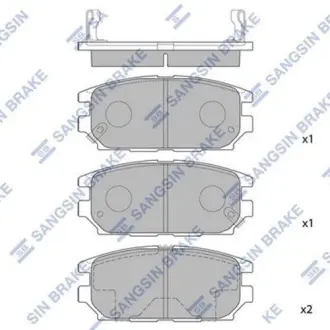 Гальмівні колодки Hi-Q (SANGSIN) SP1069