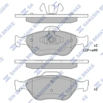 Тормозные колодки Hi-Q (SANGSIN) SP1565