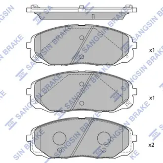 Тормозные колодки Hi-Q (SANGSIN) SP1688