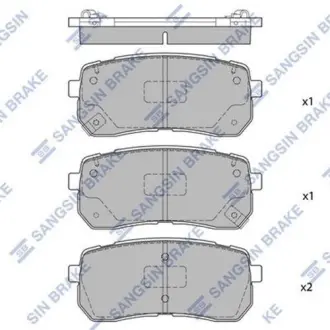Тормозные колодки Hi-Q (SANGSIN) SP1691