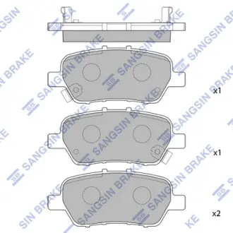 Тормозные колодки Hi-Q (SANGSIN) SP2104