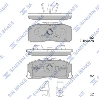 Гальмівні колодки Hi-Q (SANGSIN) SP2154