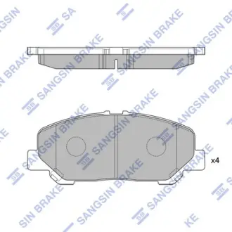 Гальмівні колодки Hi-Q (SANGSIN) SP2183