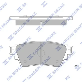 Фото - колодка гальм. диск. MITSUBISHI Outlander, ASX задн. (SANGSIN) Hi-Q (SANGSIN) SP4350 Колодка гальм. диск. MITSUBISHI Outlander, ASX задн. (SANGSIN) Hi-Q (SANGSIN) SP4350