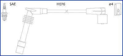 HUCO OPEL дроти високого напруги AІstra F,Corsa B,Vectra A/B HITACHI 134234