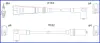 HUCO VW Комплект проводІв високої напруги Golf II,Passat 1.0/1.8 80- HITACHI 134704 (фото 1)