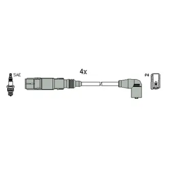 HUCO VW дроти високого напруги Golf IV 2,0 HITACHI 134793