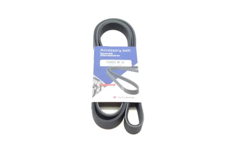Ремінь генератора Fiat Scudo/Citroen Berlingo/VW Golf IV 1.8/1.9TDI 97- (6PK1660) Hutchinson 1660 K 6