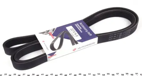 Ремінь генератора MB Sprinter CDI (+AC) (6PK2270) HUTCHINSON 2270 K 6