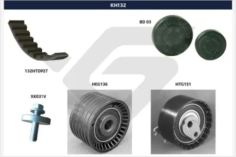 Комплект ГРМ Renault Kangoo 1.6 01- Hutchinson KH 132