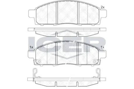 Колодки гальмівні (передні) Nissan NV200 10- ICER 141966