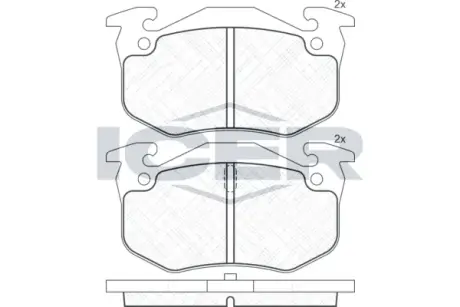 Колодки гальмівні (задні) Citroen Saxo/Xsara/Peugeot 106/306 96-05/205/309 84-98/206 01- ICER 180649