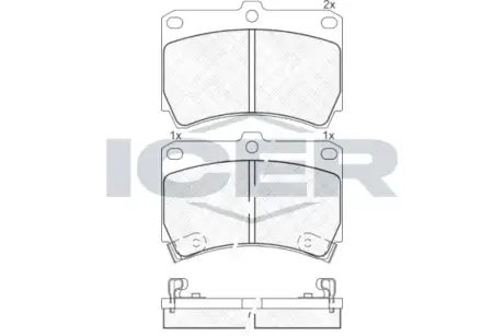 Колодки гальмівні (передні) Kia Rio 00-05/Mazda 323 89-98/121 II 90-96 ICER 180970
