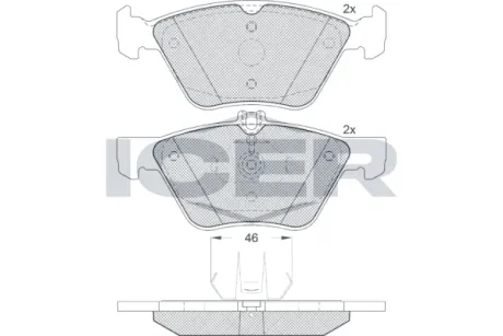 Колодки гальмівні (передні) MB E-class (W210/W211)/Chrysler Crossfire 96-08 ICER 181259