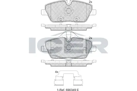 Колодки гальмівні (передні) BMW i3 (I01) 13- ICER 181662-200