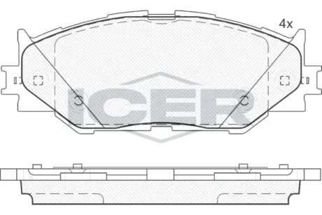 Колодки гальмівні (передні) Lexus IS II/III 05- ICER 181750