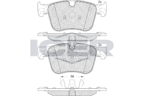 Колодки гальмівні (передні) Citroen C4 Picasso/Grand Picasso/Peugeot 308 13- ICER 182166
