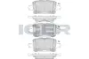 Колодки гальмівні (задні) Chevrolet Cruze/Bolt/Opel Astra K 15- ICER 182257-208 (фото 1)