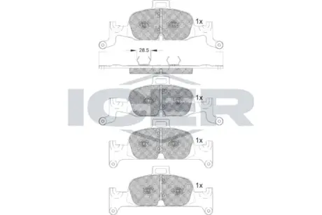 Колодки гальмівні (передні) Audi A4/A5/A6/A7/Q5 15- ICER 182279