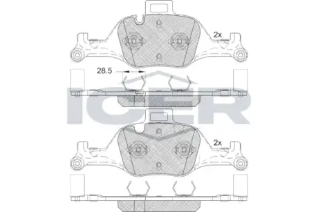Тормозные колодки ICER 182291
