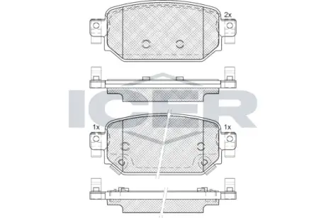 Колодки гальмівні (задні) Mazda CX-3 18-/3 13- ICER 182300