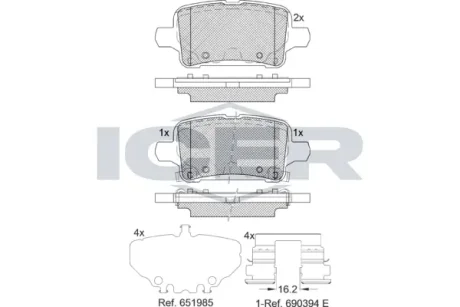 Тормозные колодки ICER 182326