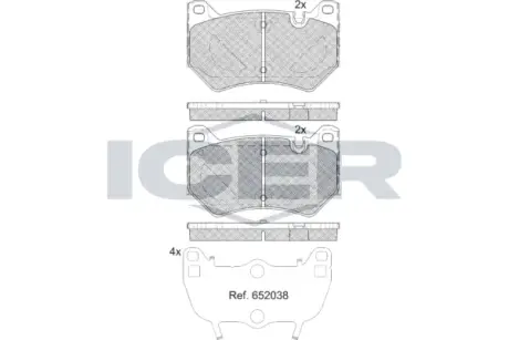 Колодки гальмівні (передні) Audi Q5 16- ICER 182380