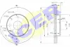 Диск гальмівний (передній) Chevrolet Lacetti/Nubira/Epica/Evanda/Rezzo 05- (256x24)(з покр.)(вент.) ICER 78BD8338-2 (фото 1)