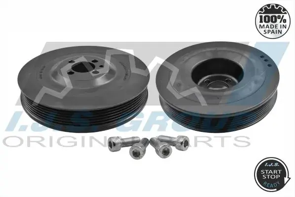 Шків колінвалу Fiat Doblo/Punto/Bravo/Stilo 1.9JTD 96- (к-кт з болтом) IJS 17-1017 (фото 1)