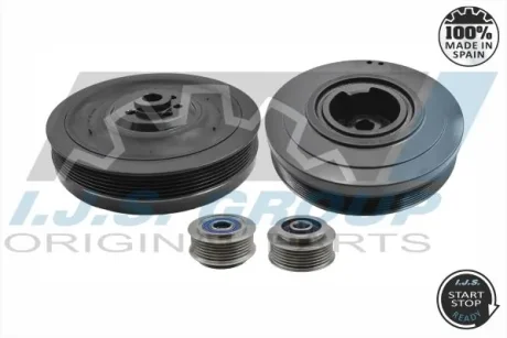 Шків колінвалу + шків генератора VW LT/T4/Crafter 2.5TDI IJS GROUP 17-1029KIT A