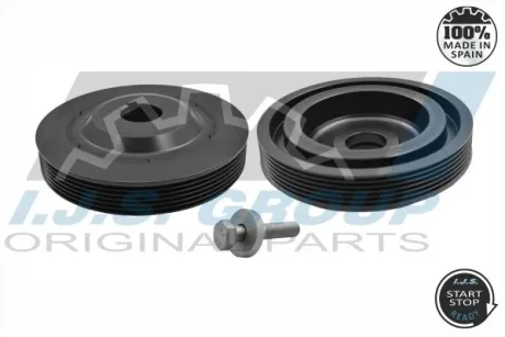 (к-кт з болтом) Шків колінвалу Citroen Jumpy/Fiat Scudo/Peugeot Expert 2.0D 07- (6PK) IJS 17-1104SET