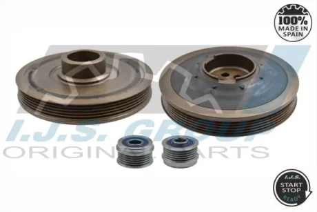 (к-кт) Шків колінвалу + шків генератора Mini (R56/R55/R60/R61) 1.6-2.0d (N47) 10-16/Toyota Rav 4 2.0 D 15-18 (5PK) IJS 17-1236KIT