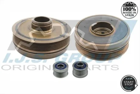 Шків колінвалу + шків генератора BMW X1 (F48)/X2 (F39) 14- B47/B48 IJS 17-1321KIT