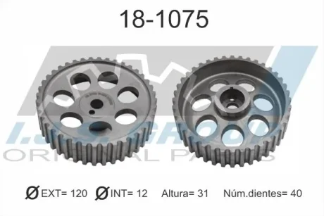 Шестерня розподільного валу Renault Clio/11/19 1.9 TD-96 (z=40) IJS GROUP 18-1075