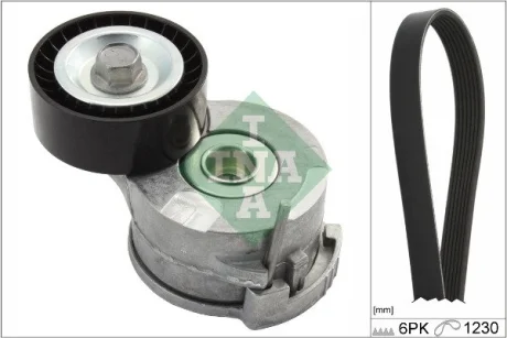Комплект ременя генератора Citroen Jumpy/Peugeot Expert 2.0D 16- (6PK 1230) INA 529 0292 10