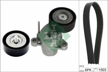 Комплект ременя генератора Ford Transit Connect 1.0 EcoBoost 13- (6PK 1503) INA 529 0338 10