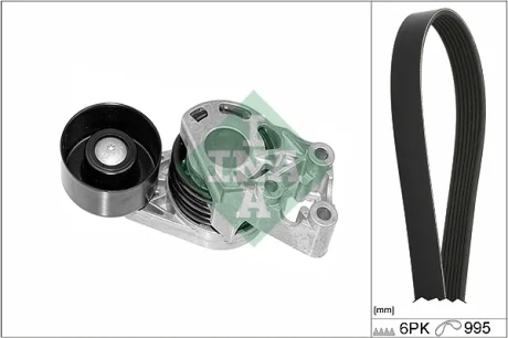 Комплект ременя генератора Skoda Roomster/Fabia 1.4TDi 03-10/VW Fox/Lupo/Polo 1.2/1.4TDI 99-09 INA 529 0378 10 (фото 1)