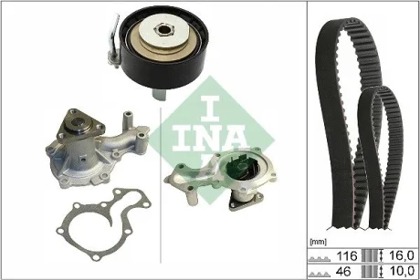 Комплект (ремінь+ролики+помпа) INA 530 0700 30