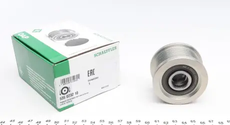 Шків генератора LEXUS IS II TOYOTA AURIS, AVENSIS, COROLLA, COROLLA VERSO, DYNA, FORTUNER, HIACE / COMMUTER V, HIACE IV, HIACE V, HILUX, HILUX VI, HILUX VII, HILUX VIII 1.3-3.0D 02.00- INA 535 0232 10