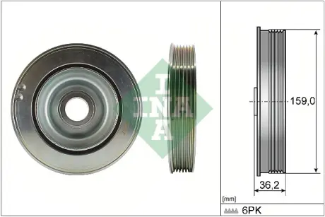 Шків колінвалу Citroen Jumpy/Peugeot Expert 2.0HDi 16- INA 544 0173 10