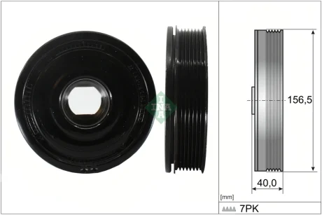 Шків колінвалу Renault Trafic 2.0dCI 06-/Trafic 1.6dCi 14- (7PK) INA 544 0187 10 - фото Шків колінвалу Renault Trafic 2.0dCI 06-/Trafic 1.6dCi 14- (7PK) INA 544 0187 10