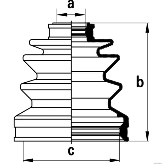 Пильник ШРКШ гумовий + змазка JAKOPARTS J2884001