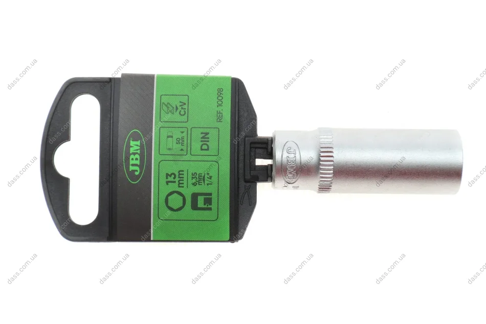 Головка торцева 1/4" 13 мм Long 50 мм JBM 10098 (фото 1)
