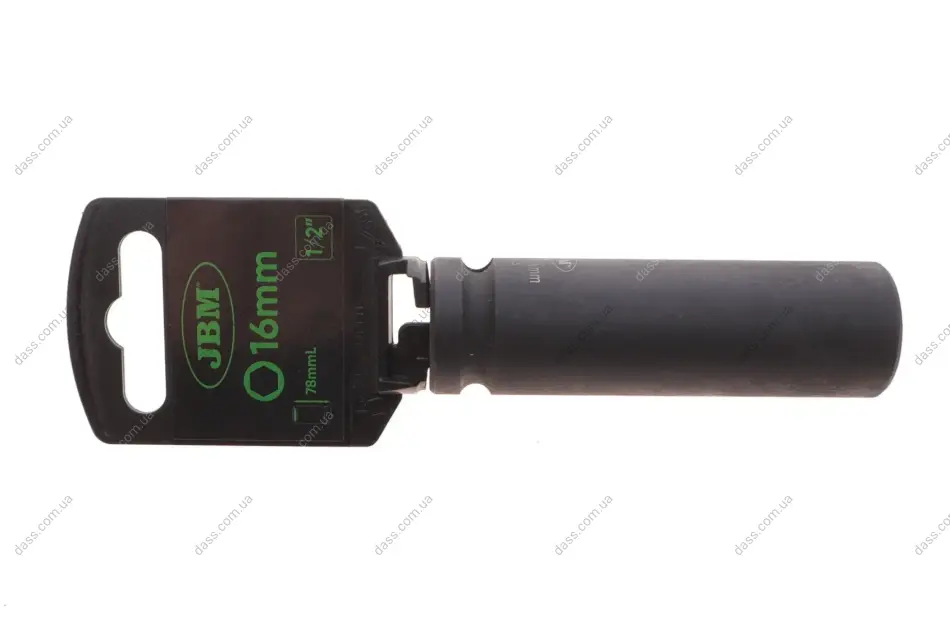 Головка торцева ударна 1/2" 16 мм Long 78 мм JBM 12065 (фото 1)