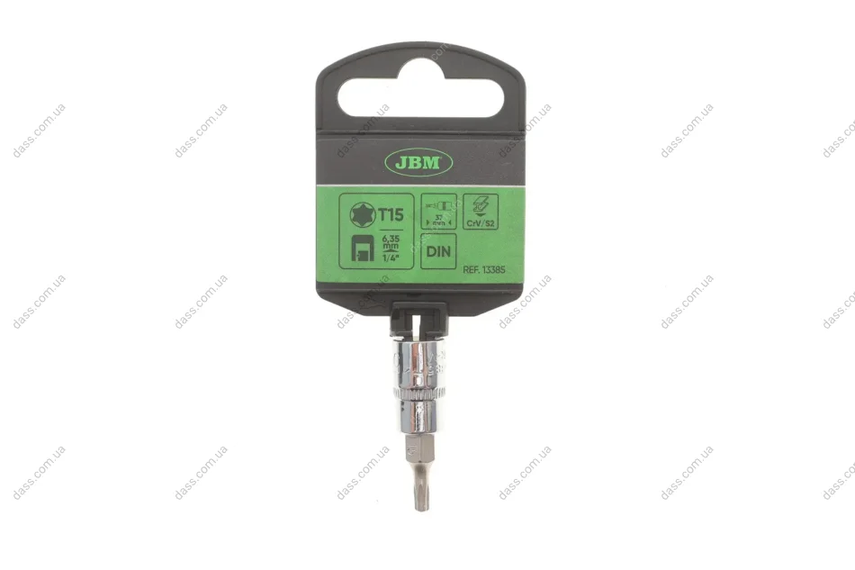 Головка 1/4" зі вставкою Torx TX15 (хромована) JBM 13385 (фото 1)