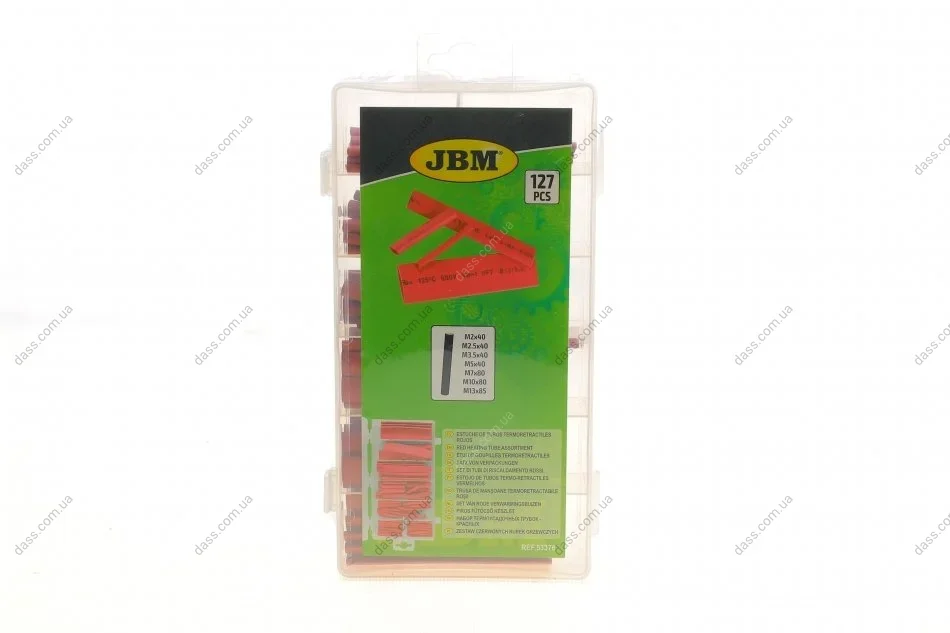 Набір трубок термозбіжних червоних (127шт) JBM 53376 (фото 1)