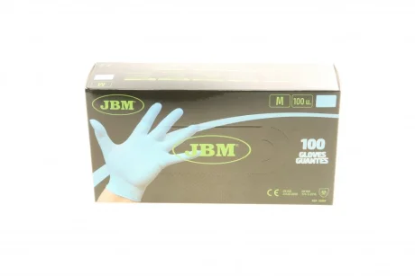 Рукавиці нітрилові (M) 100 шт. 3,5 mil (блакитні) JBM 53984