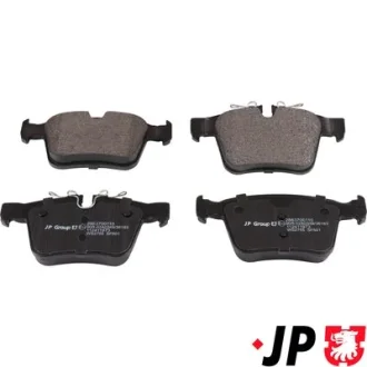 JAGUAR Гальмівні колодки задні E-PACE (X540) 2.0 AWD 17-, XF II (X260) 3.0 AWD 15-, LAND ROVER RANGE ROVER VELAR (L560) 3.0 P340 SCV6 4x4 18- JP GROUP 2863700110
