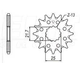 Передня зірка MOTO JT 100-404-13