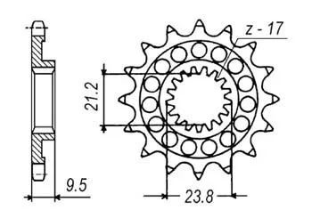 Передня зірка MOTO JT 100-405-13